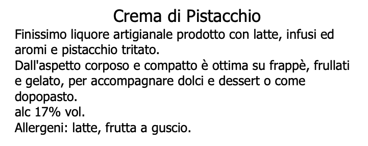 Pistachio cream