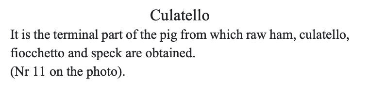 Fiocco/Culatello