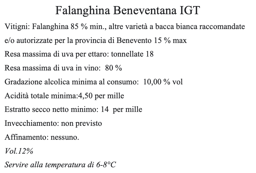 Falangina Ferma Beneventana IGT