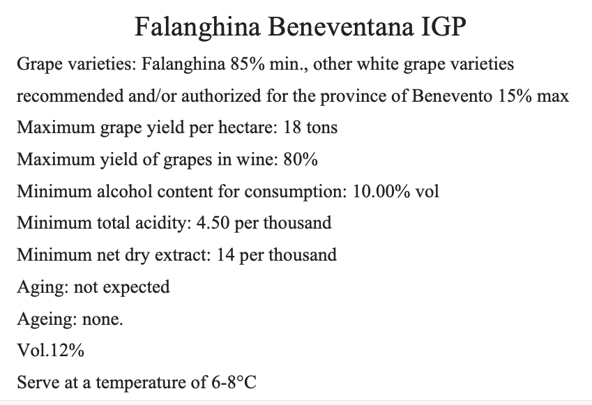 Falangina Ferma Beneventana IGT