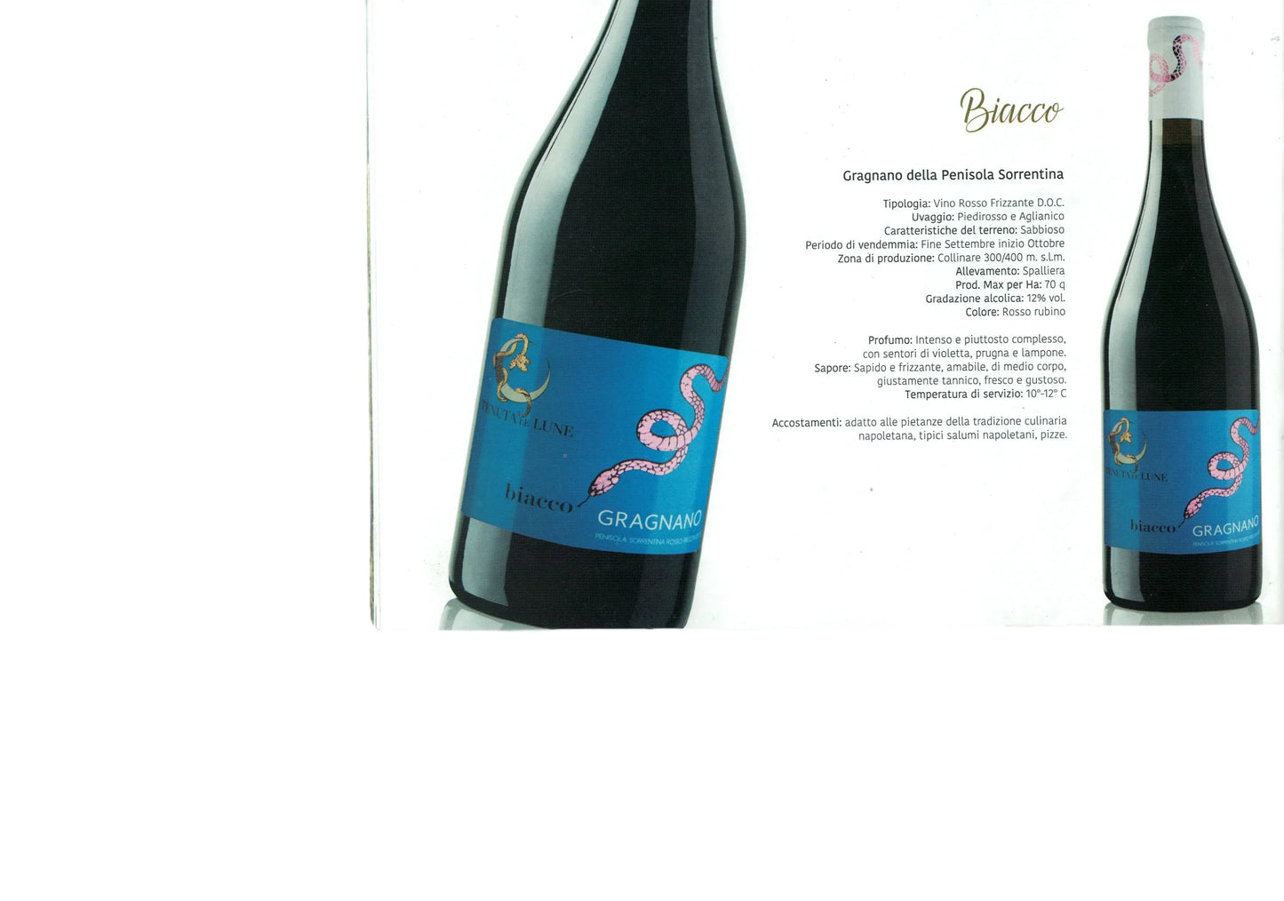 Biacco Gragnano Frizzante Sorrento Peninsula DOC