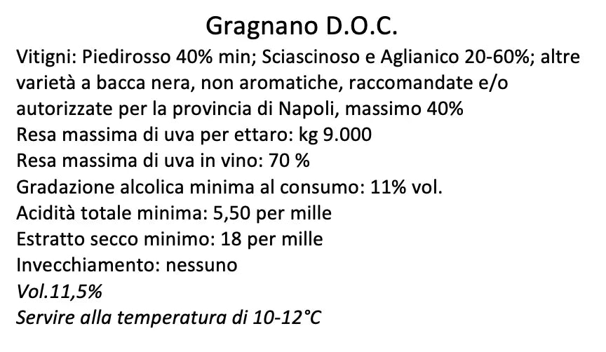 Gragnano Rosso Frizzante DOC
