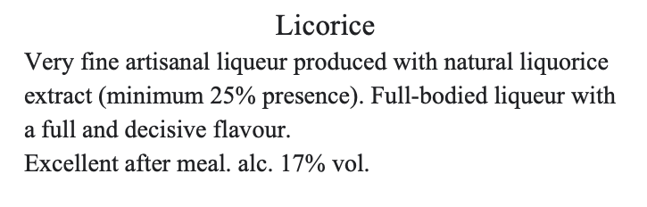 Liquore di Liquirizia